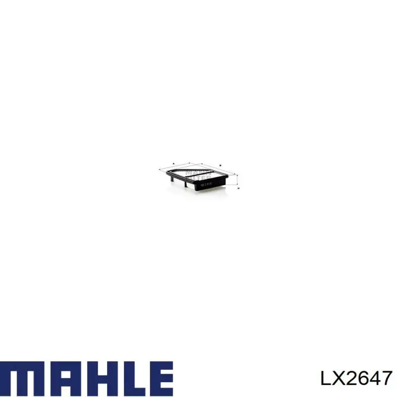 LX2647 Mahle Original воздушный фильтр