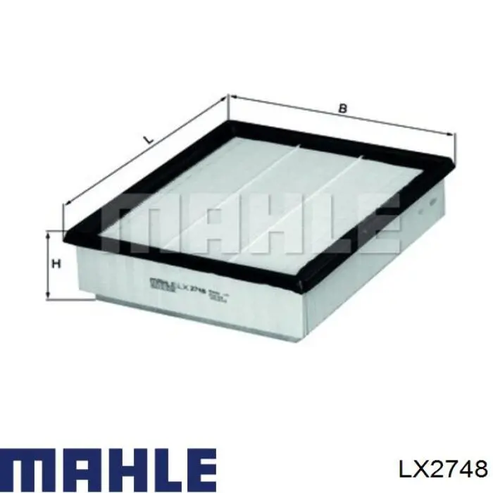 Элемент воздушного фильтра Mahle Original LX2748 цена, от 19.21 USD