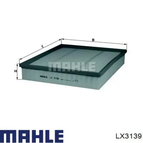 Воздушный фильтр LX3139 Mahle Original