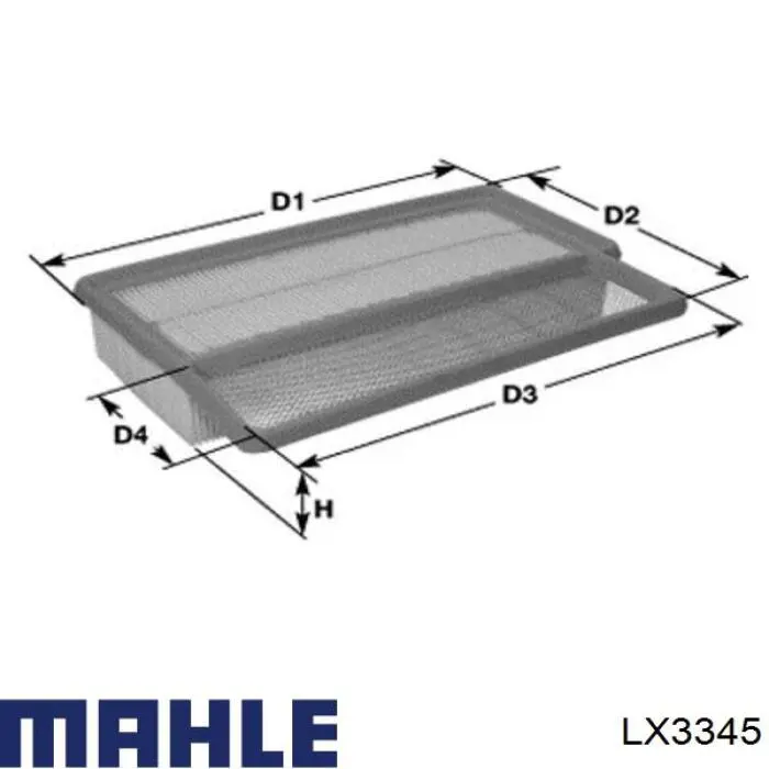 LX3345 Mahle Original воздушный фильтр