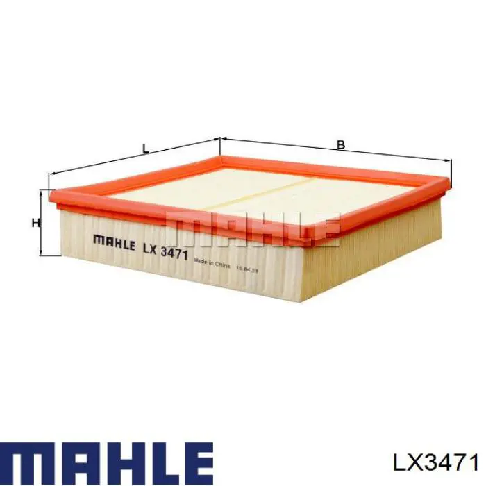 LX3471 Mahle Original воздушный фильтр