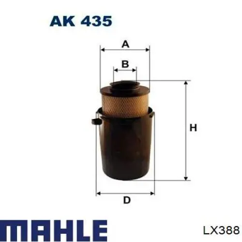 Элемент воздушного фильтра Mahle Original LX388 цена, от 36.16 USD
