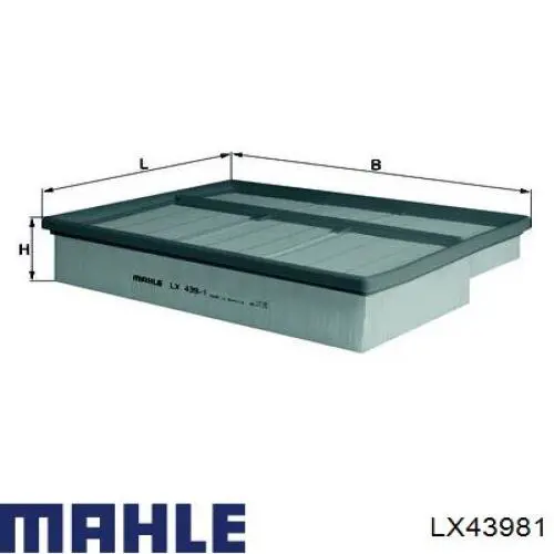 Фильтр воздушный Mahle Original LX43981
