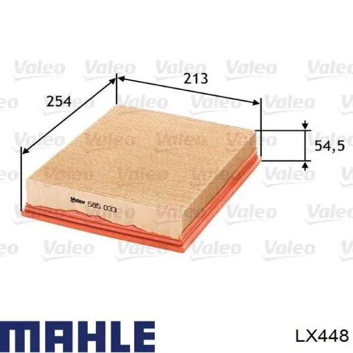 Воздушный фильтр LX448 Mahle Original