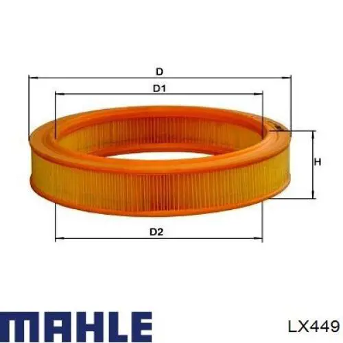 Воздушный фильтр LX449 Mahle Original