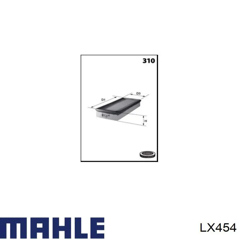 Элемент воздушного фильтра Mahle Original LX454 цена, от 2.93 USD