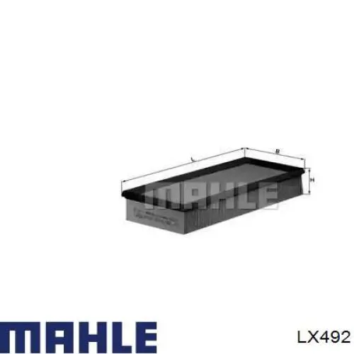 LX492 Mahle Original воздушный фильтр