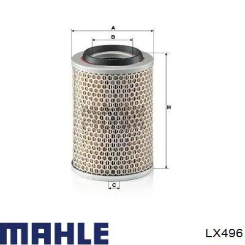 LX496 Mahle Original воздушный фильтр