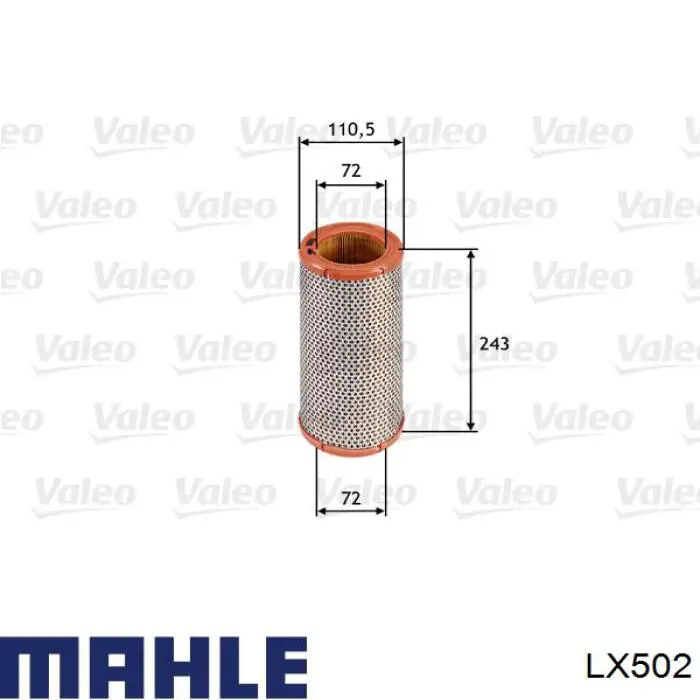 LX502 Mahle Original воздушный фильтр