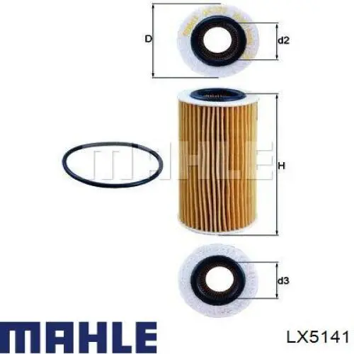 LX5141 Mahle Original Воздушный фильтр двигателя