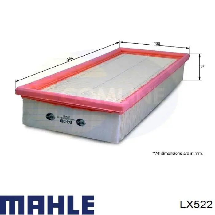 LX522 Mahle Original воздушный фильтр