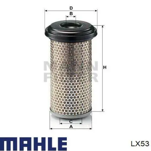 Воздушный фильтр LX53 Mahle Original