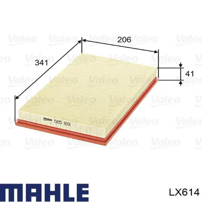Элемент воздушного фильтра Mahle Original LX614 цена, от 7.21 USD
