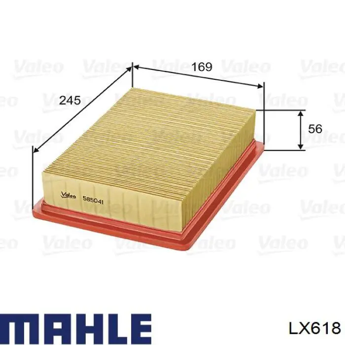 Фільтр повітряний LX618 Mahle Original