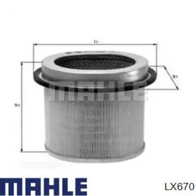LX670 Mahle Original воздушный фильтр