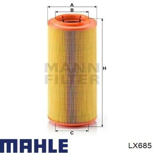 LX685 Mahle Original Воздушный фильтр двигателя
