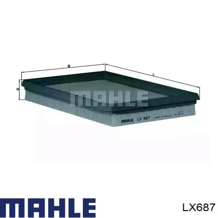 Воздушный фильтр LX687 Mahle Original