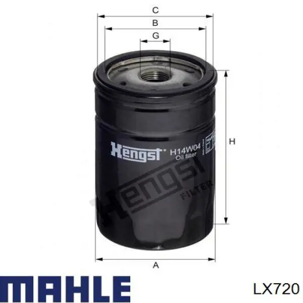 LX720 Mahle Original Воздушный фильтр двигателя