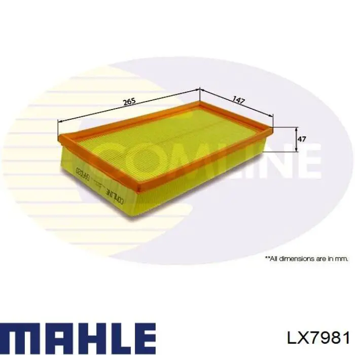 LX7981 Mahle Original Воздушный фильтр двигателя