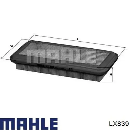 Воздушный фильтр LX839 Mahle Original