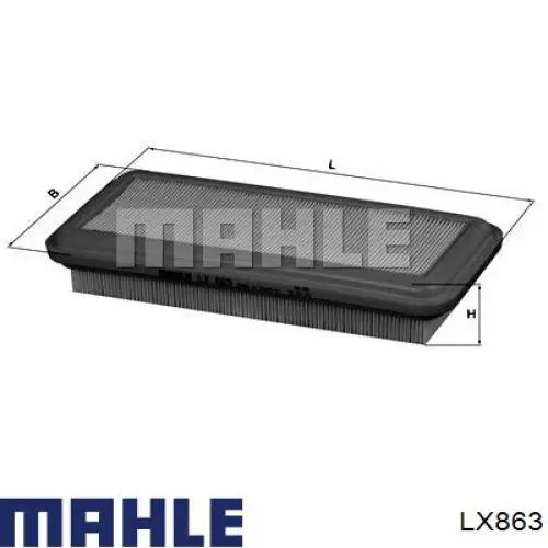 Воздушный фильтр LX863 Mahle Original