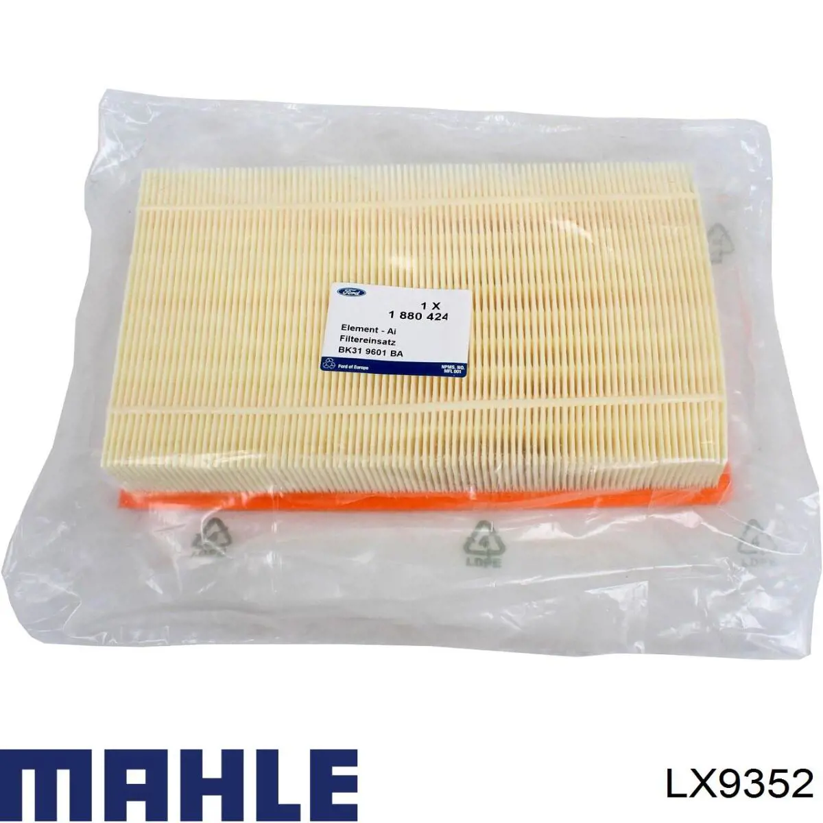 Воздушный фильтр LX9352 Mahle Original