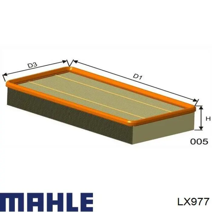Элемент воздушного фильтра Mahle Original LX977 цена, от 3.63 USD