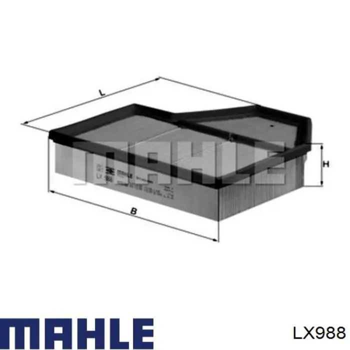 LX988 Mahle Original воздушный фильтр