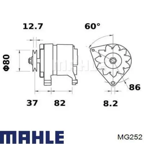 Генератор MG252 Mahle Original