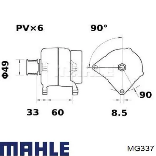 Генератор MG337 Mahle Original