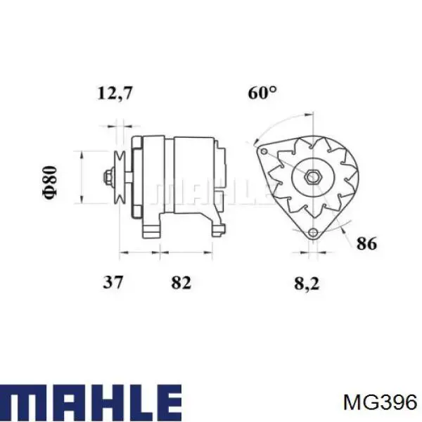 MG396 Mahle Original генератор