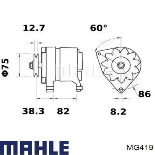 Генератор MG419 Mahle Original