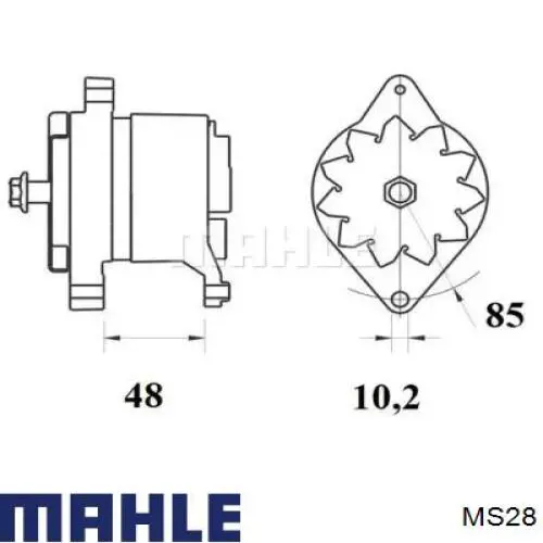 Стартер MS28 Mahle Original