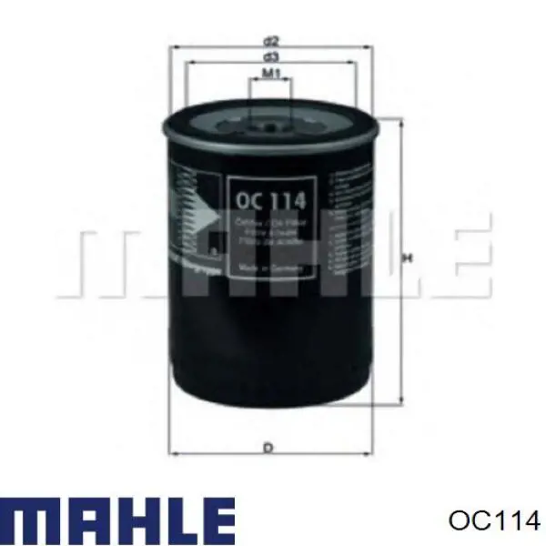 Масляный фильтр OC114 Mahle Original