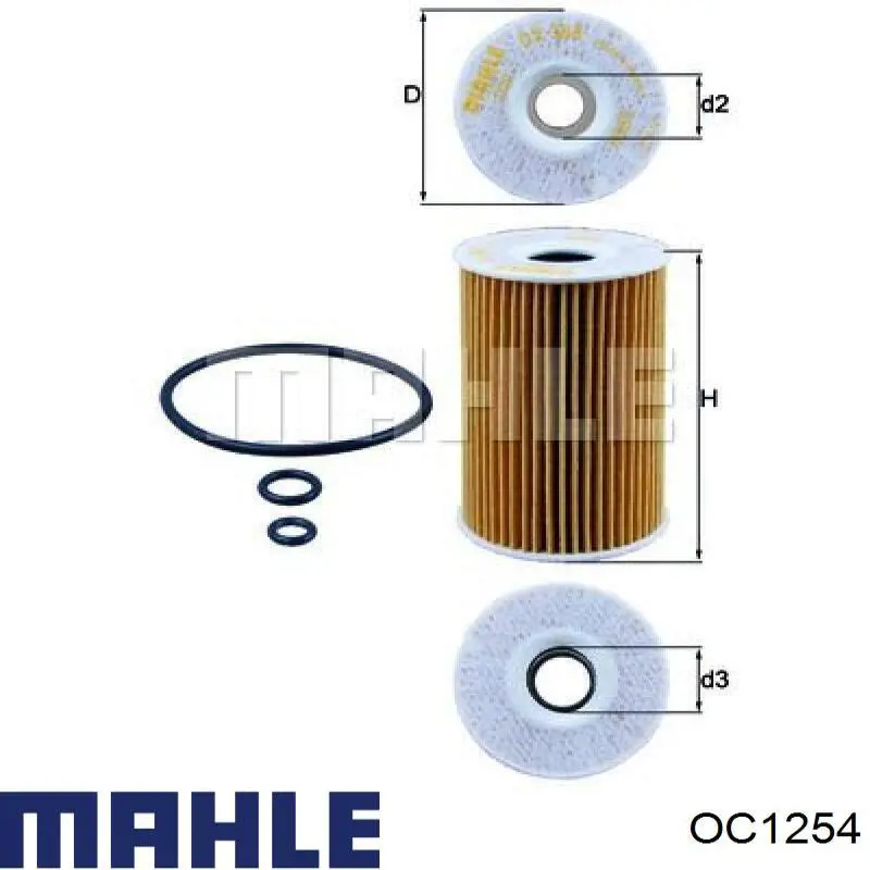 OC1254 Mahle Original Масляный фильтр двигателя