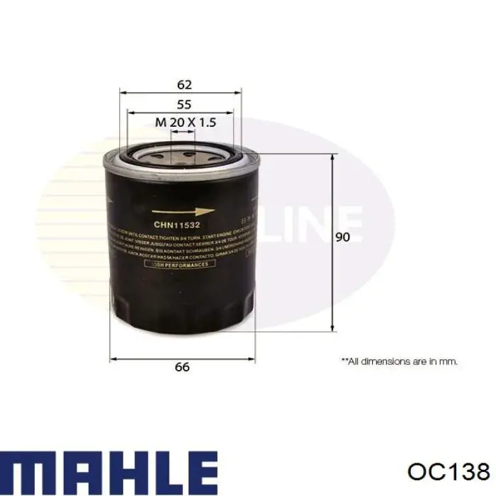 Купить OC138 Mahle Original Фильтр центробежный очистки масла