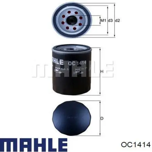 Масляный фильтр OC1414 Mahle Original