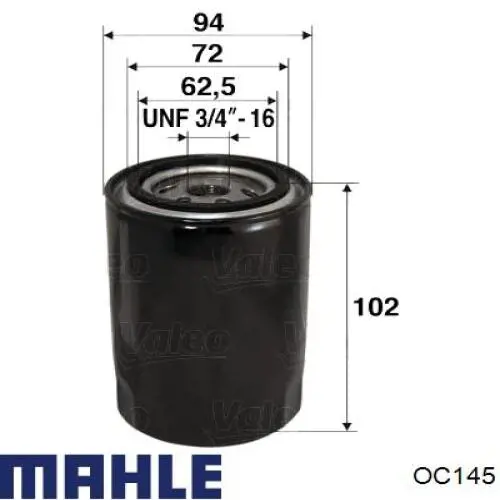 Купить OC145 Mahle Original Фильтр центробежный очистки масла