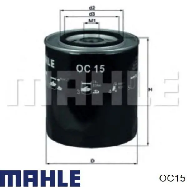 Filtro de aceite OC15 Mahle Original