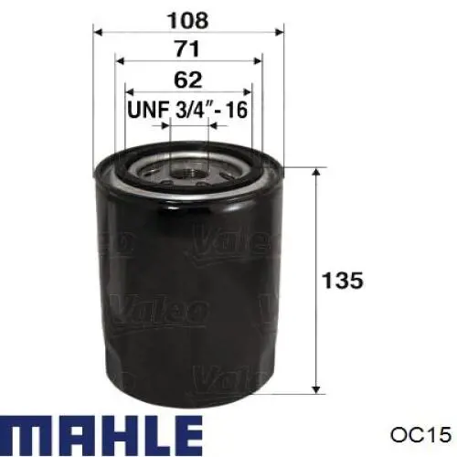 Масляный фильтр OC15 Mahle Original