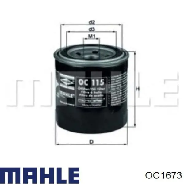 Масляный фильтр OC1673 Mahle Original