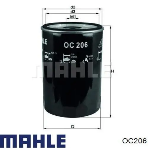 OC 206 Mahle Original масляный фильтр