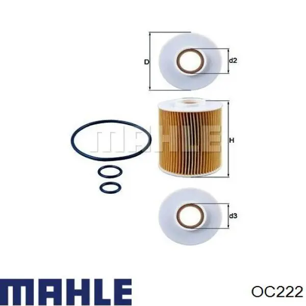 Купить OC222 Mahle Original Фильтр центробежный очистки масла
