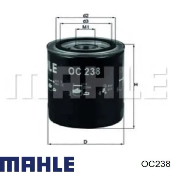 Масляный фильтр OC238 Mahle Original