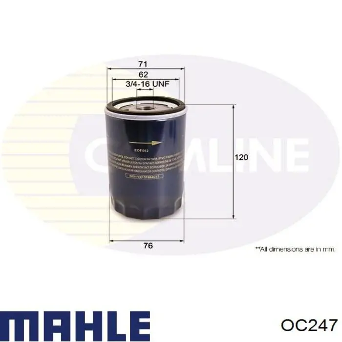 OC247 Mahle Original масляный фильтр