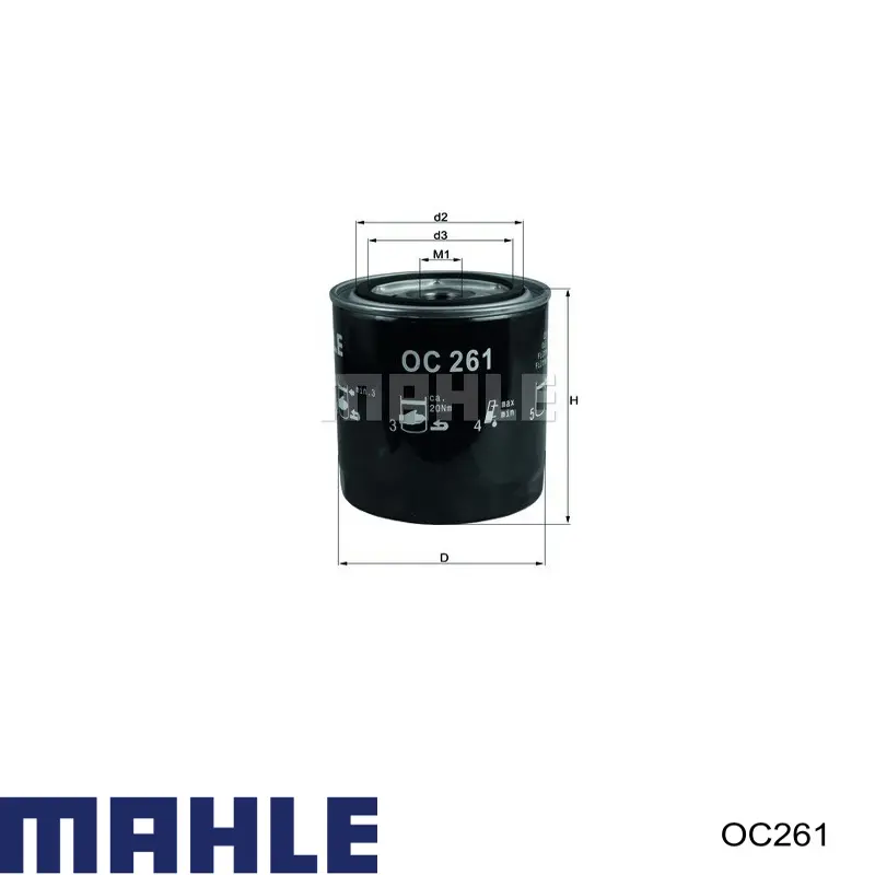 OC261 Mahle Original масляный фильтр