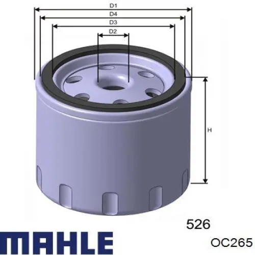 OC265 Mahle Original масляный фильтр