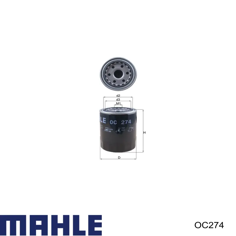 OC274 Mahle Original Масляный фильтр двигателя