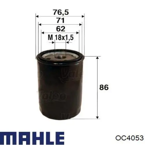 Filtro de aceite OC4053 Mahle Original
