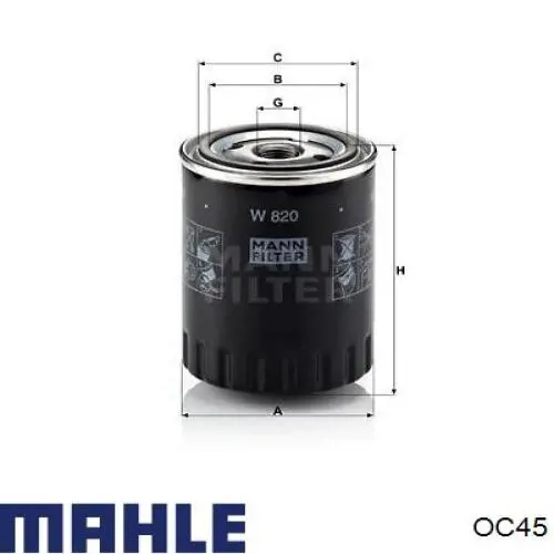 Масляный фильтр OC45 Mahle Original